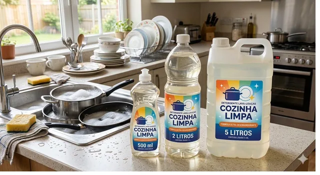 Detergente Lava-Louças Cozinha Limpa