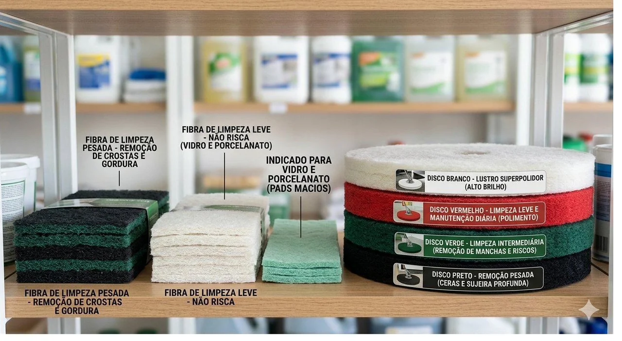 Fibras e Discos de Limpeza — QuimiLimp